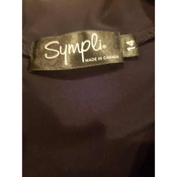 Sympli Long Sleeve Collar Button Down Classic Black Midi Dress Size 14 - Picture 8 of 8